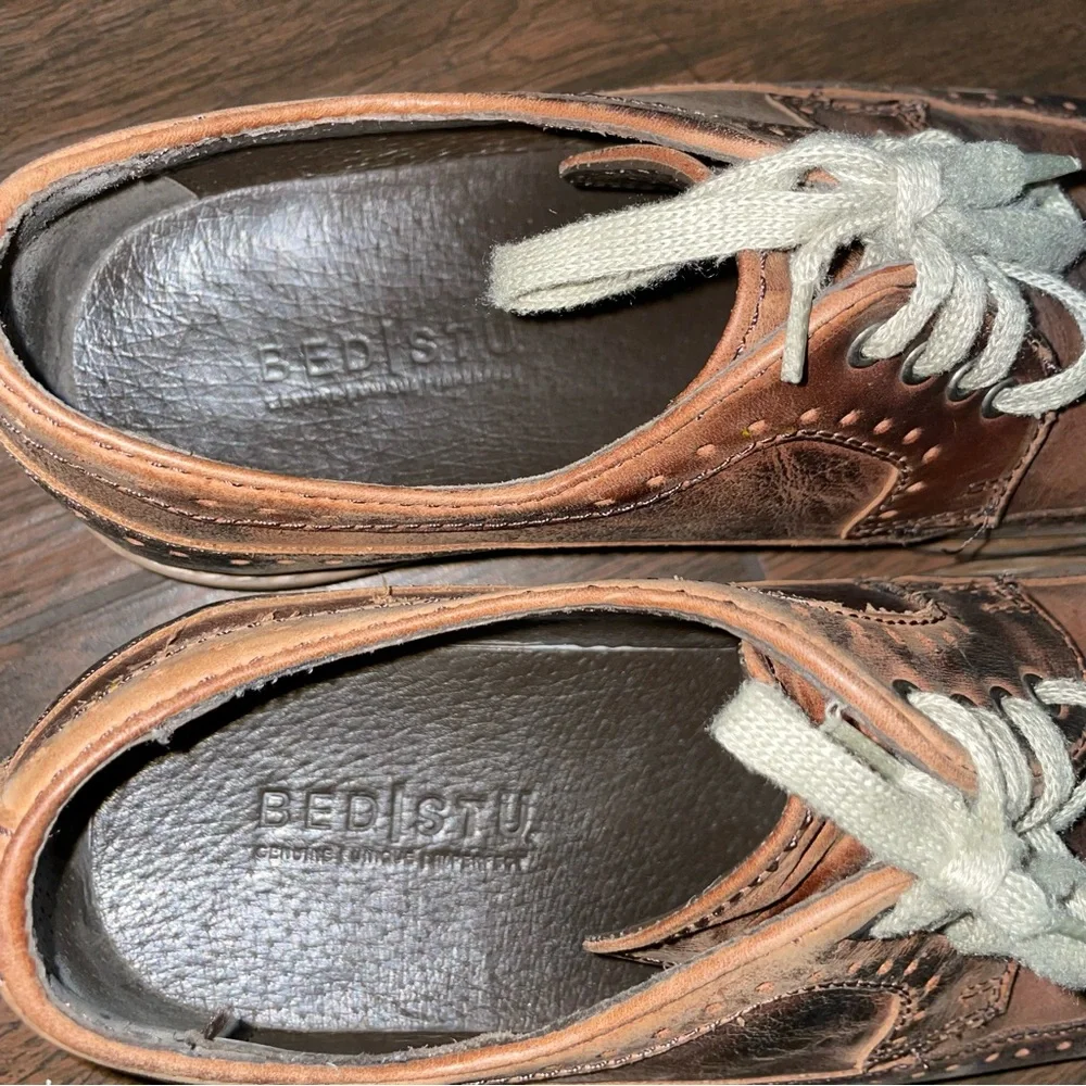 BEDSTU Beacon Tawny Zone  Leather Distressed Wingtip Lace Up Oxford Derb…